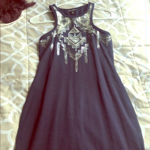 Express Mini Blue Sequin Dress!!